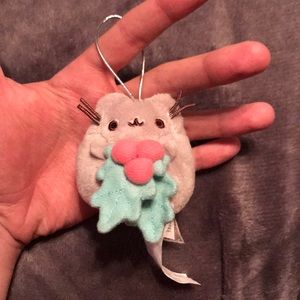 Pusheen Christmas ornament with tags